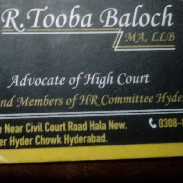 Advocate R. Tooba Baloch